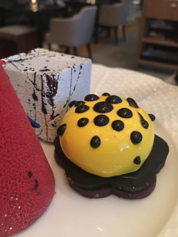 Kusama's famous quirky bright colours and dot art, Art Afternoon Tea