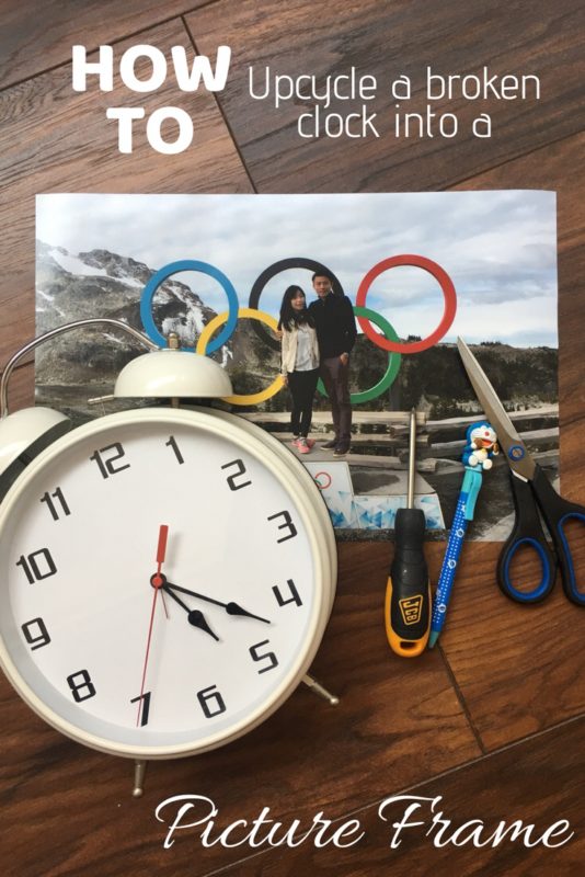How to upcycle a broken clock into a picture frame