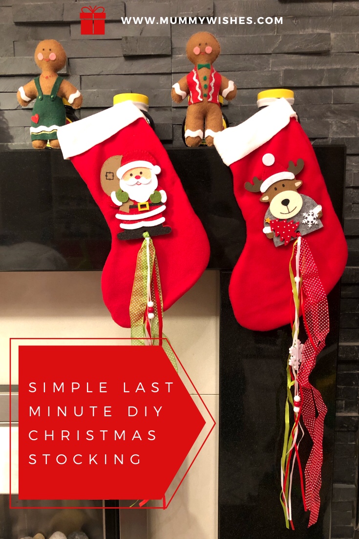 Quick and simple Last Minute DIY Christmas Stocking
